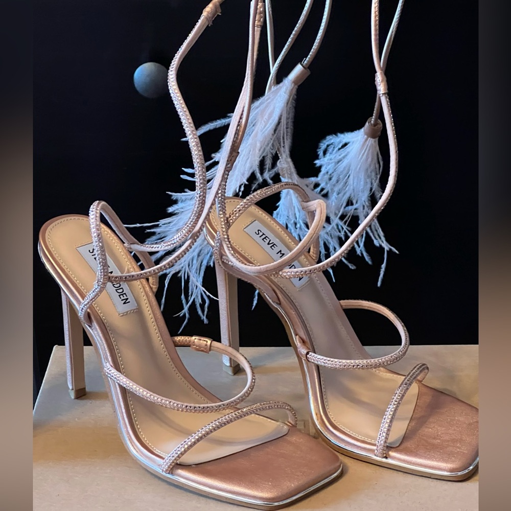 Rose Gold Feather Heels